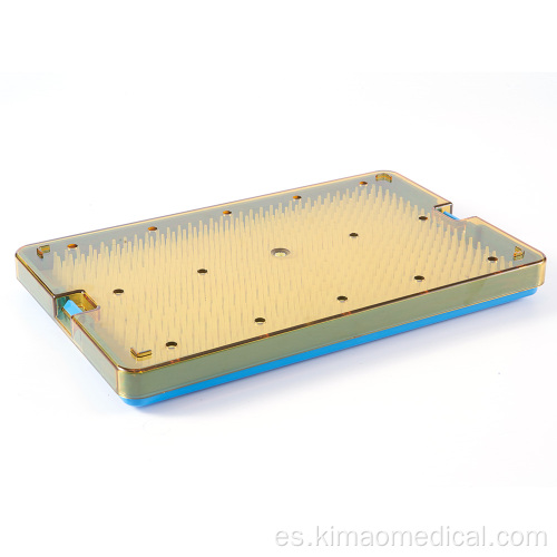 Caja de esterilización de instrumentos de precisión médica de plástico PC